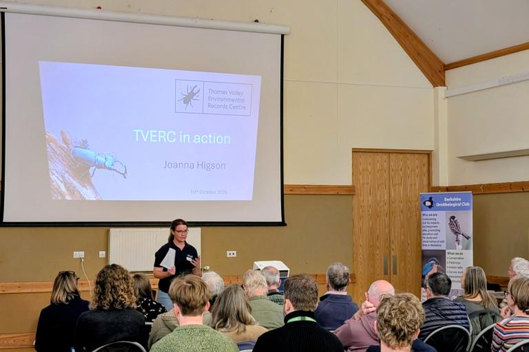 Jo Higson presenting at the TVERC Autumn Recorders' Conference 2026