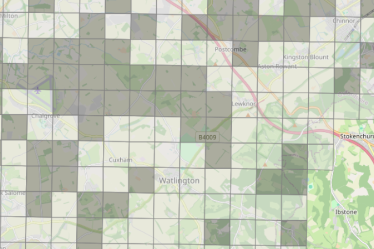 Species gap close up map
